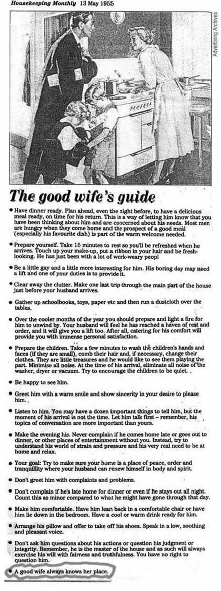 How To Be A Good Wife According To A 1950s Book Oversixty 