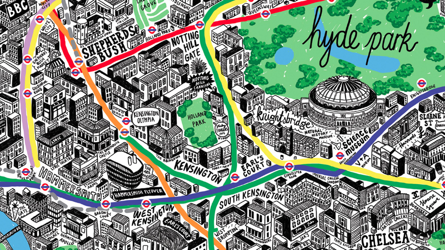 10 beautiful hand-drawn maps of major cities | OverSixty