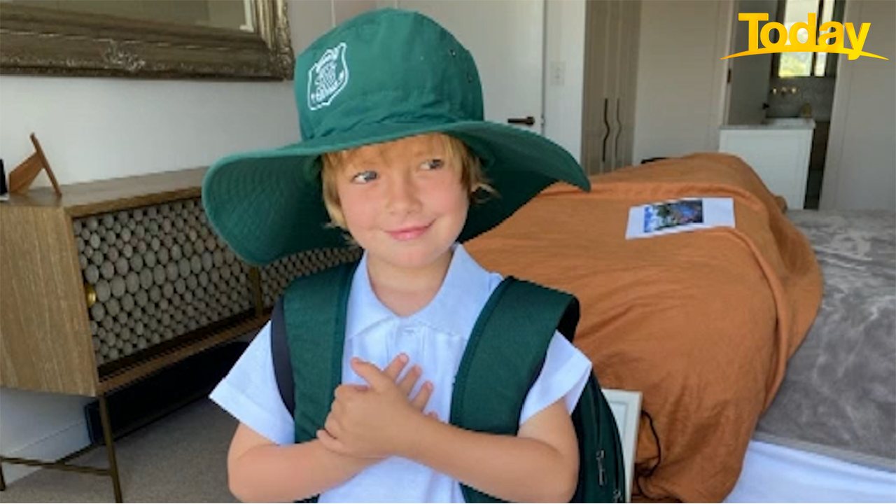 Ally Langdon shares adorable snap of son's first day of kindy