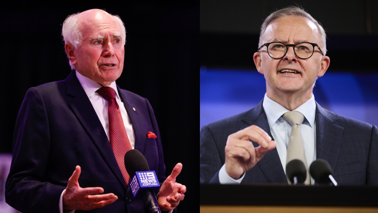 John Howard responds to Albanese's early campaign blunder