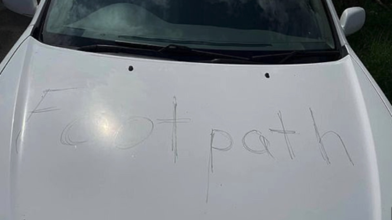 Elderly couple's car vandalised while babysitting grandkids