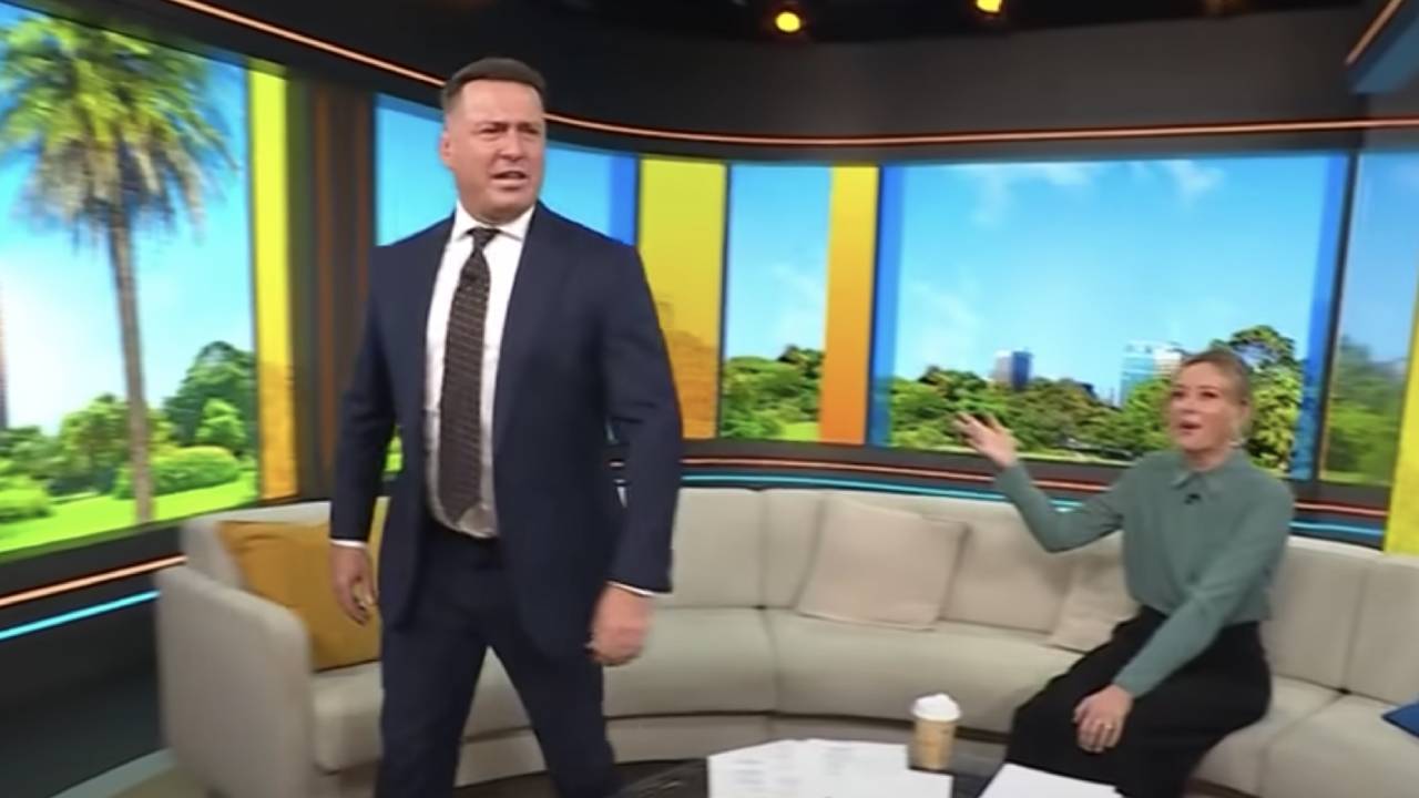 The dramatic moment Karl stormed off set