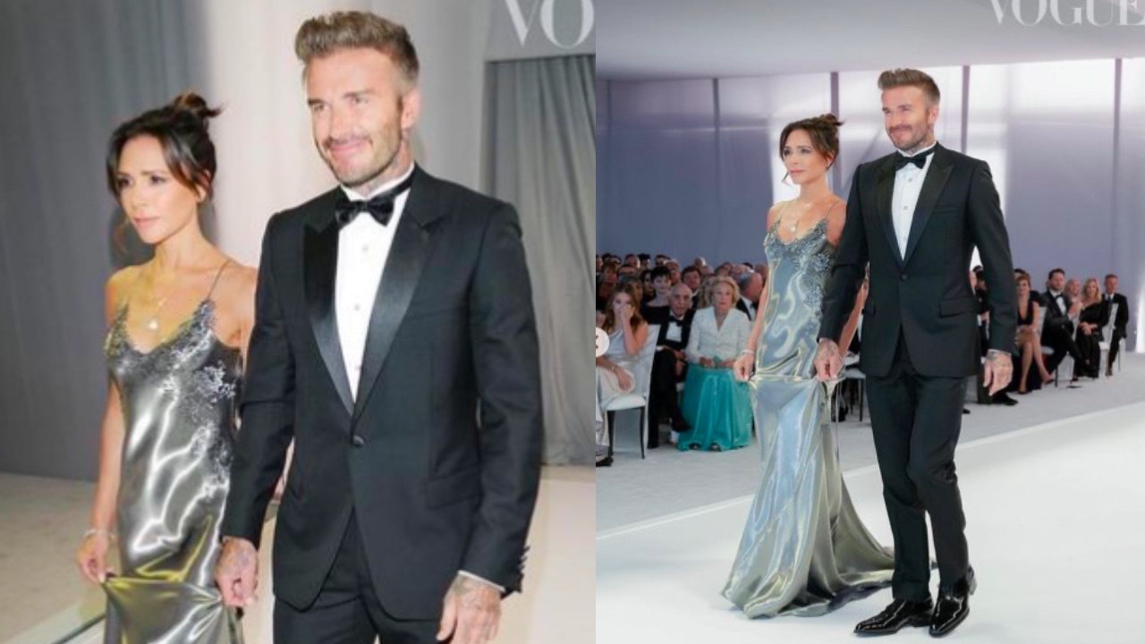 "A special dress for a special day": Victoria Beckham's glamorous mother-of-the-groom gown