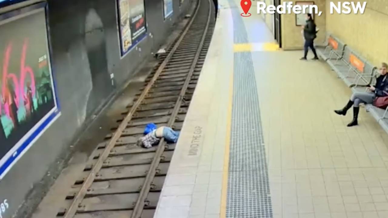 Man who fell onto train tracks is arrested in hospital