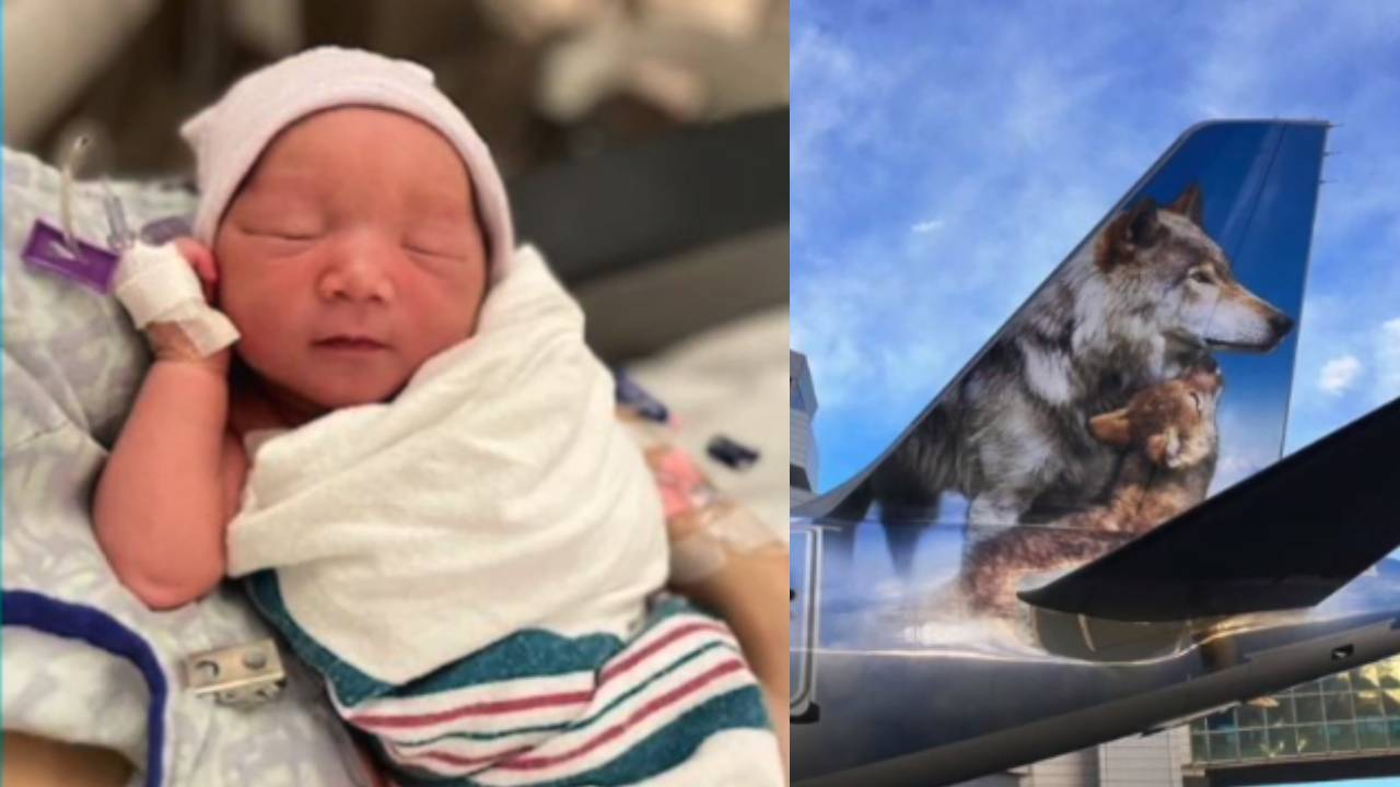 “Above and beyond”: Mum gives baby unusual name after mid-flight birth