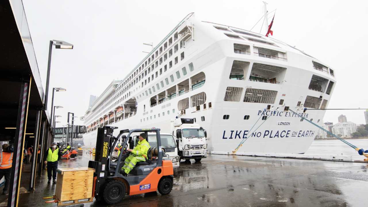 Pacific Explorer receives TONNES of food