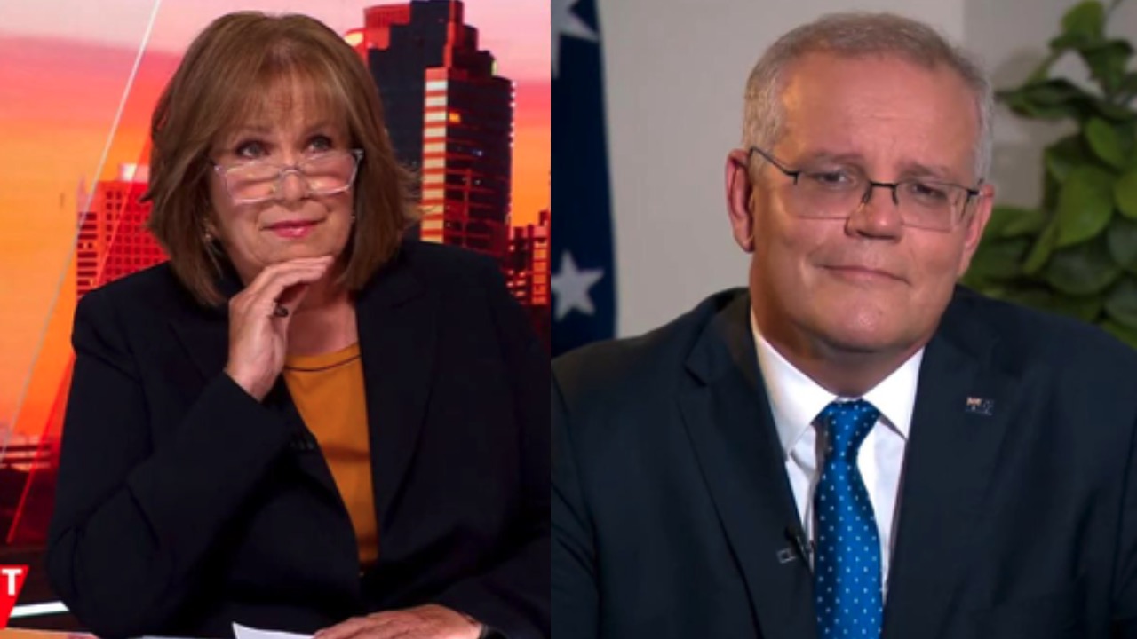 Tracy Grimshaw's head-to-head clash with Scott Morrison﻿