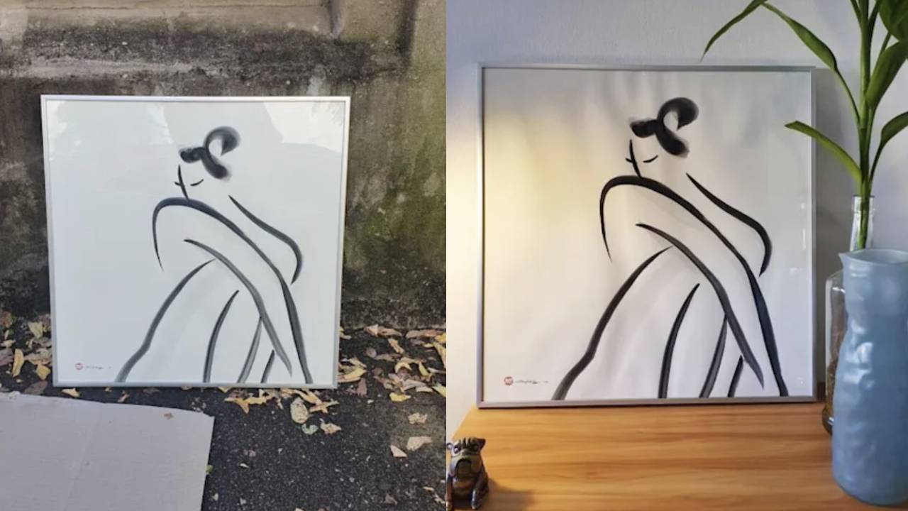 Original artwork found in rubbish on sidewalk