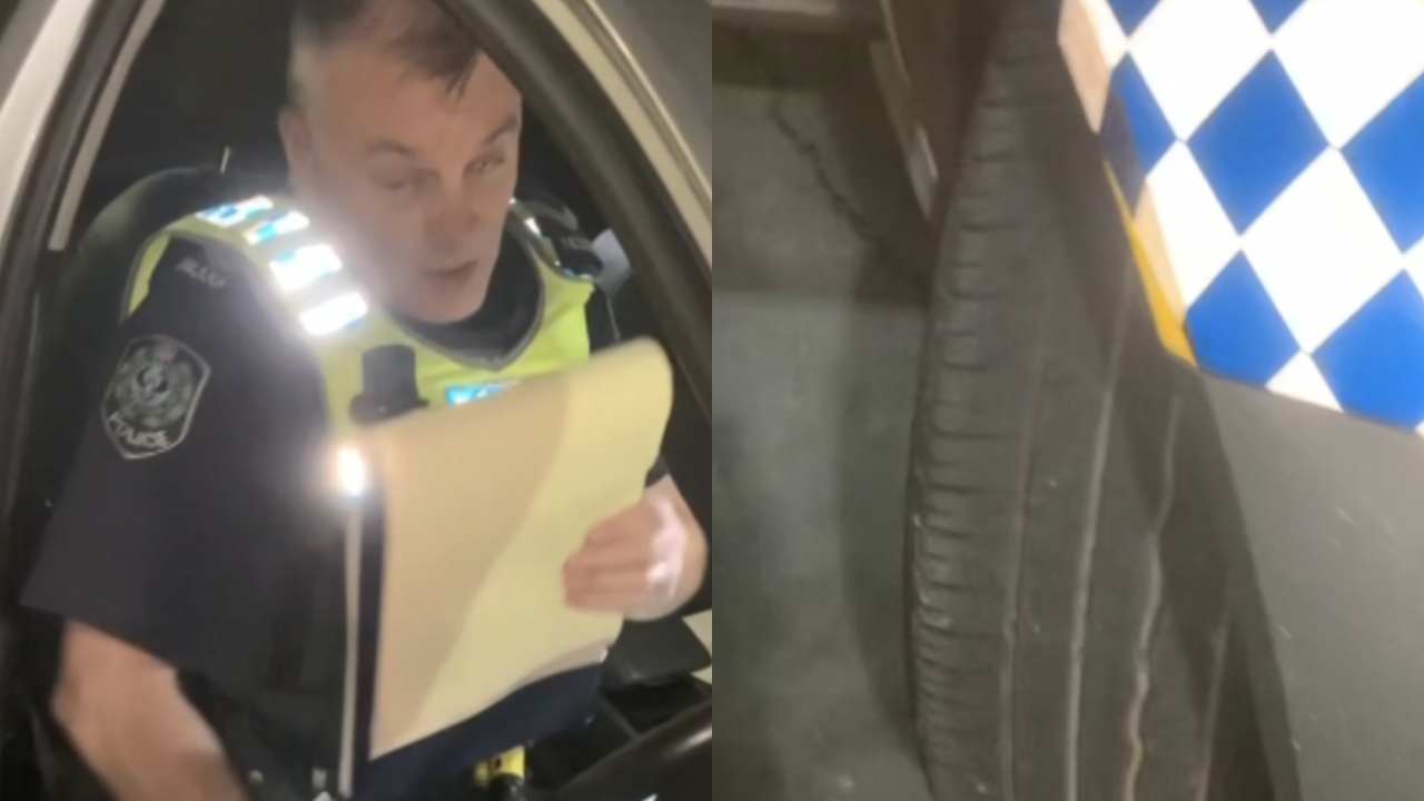 Police officer called a hypocrite for defect on car