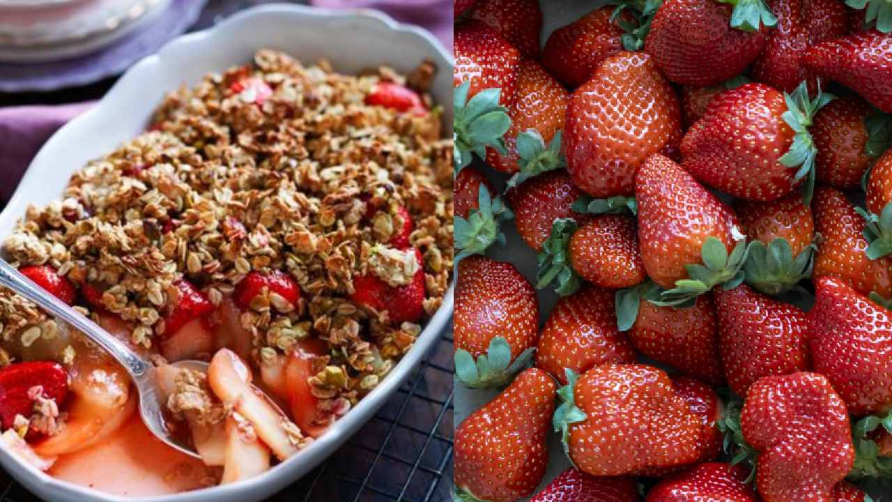 Strawberry and Apple Crumble  