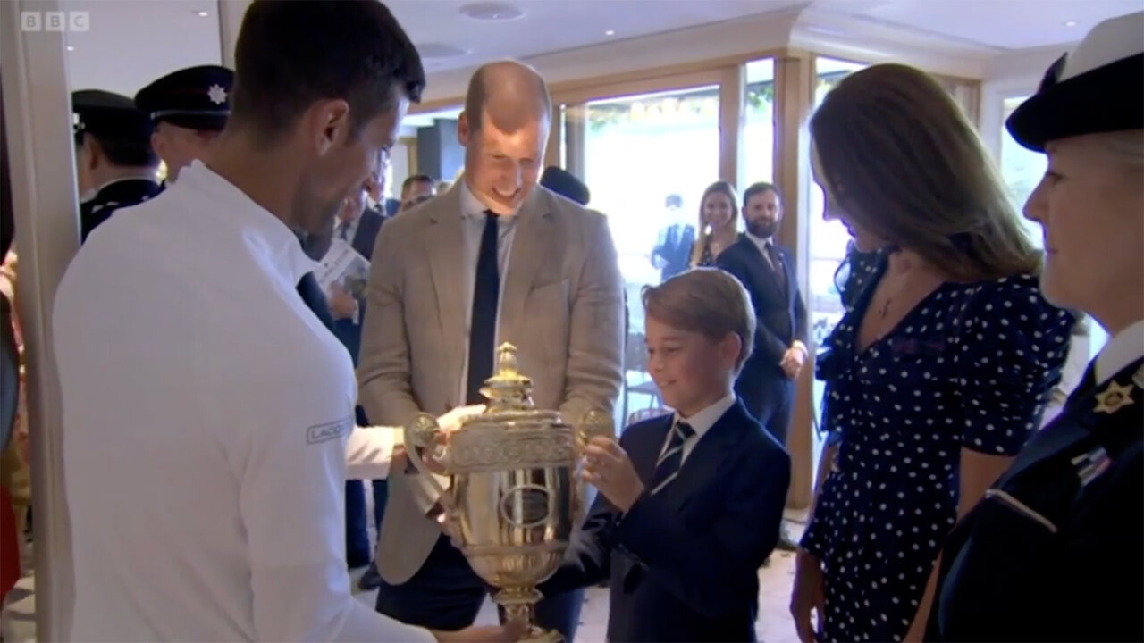 Prince George's huge Wimbledon moment captured