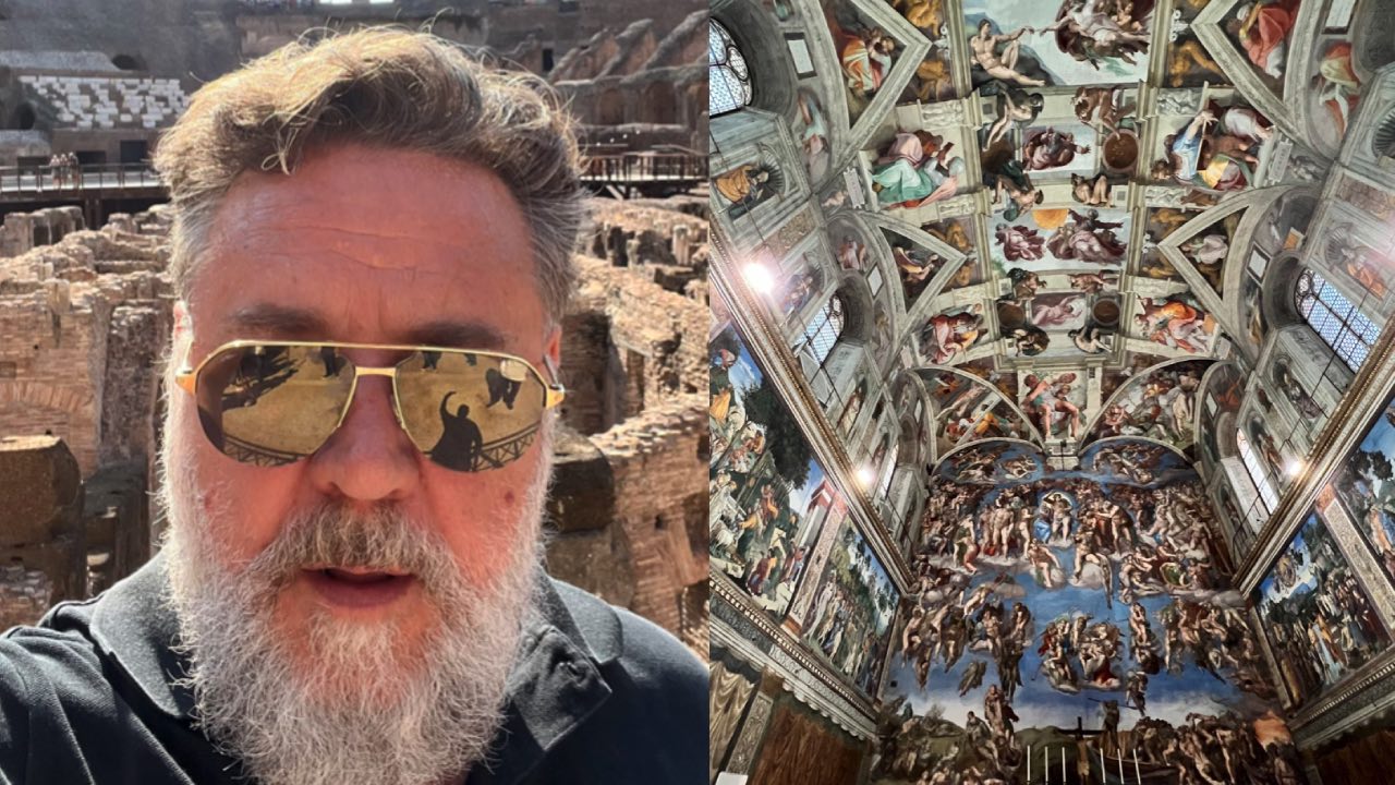 Russell Crowe under fire for Sistine Chapel snaps