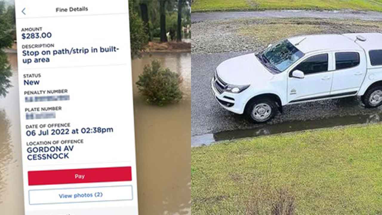 Family hit with parking fine during floods