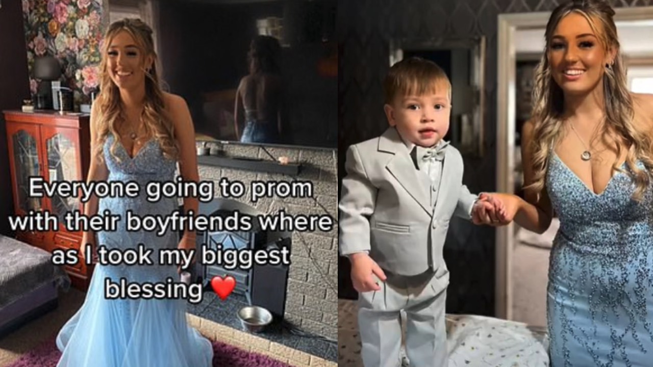 Teen mum takes her one-year-old son as her date to prom