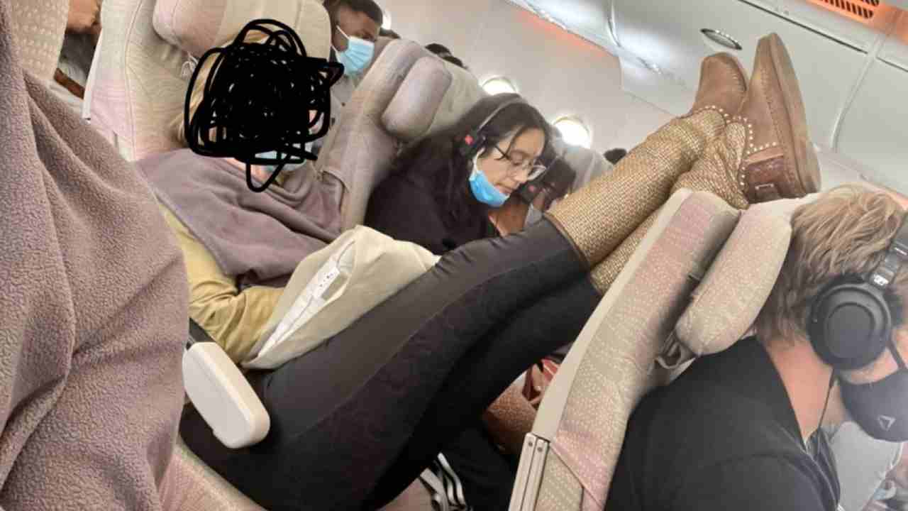 Woman’s behaviour on plane slammed