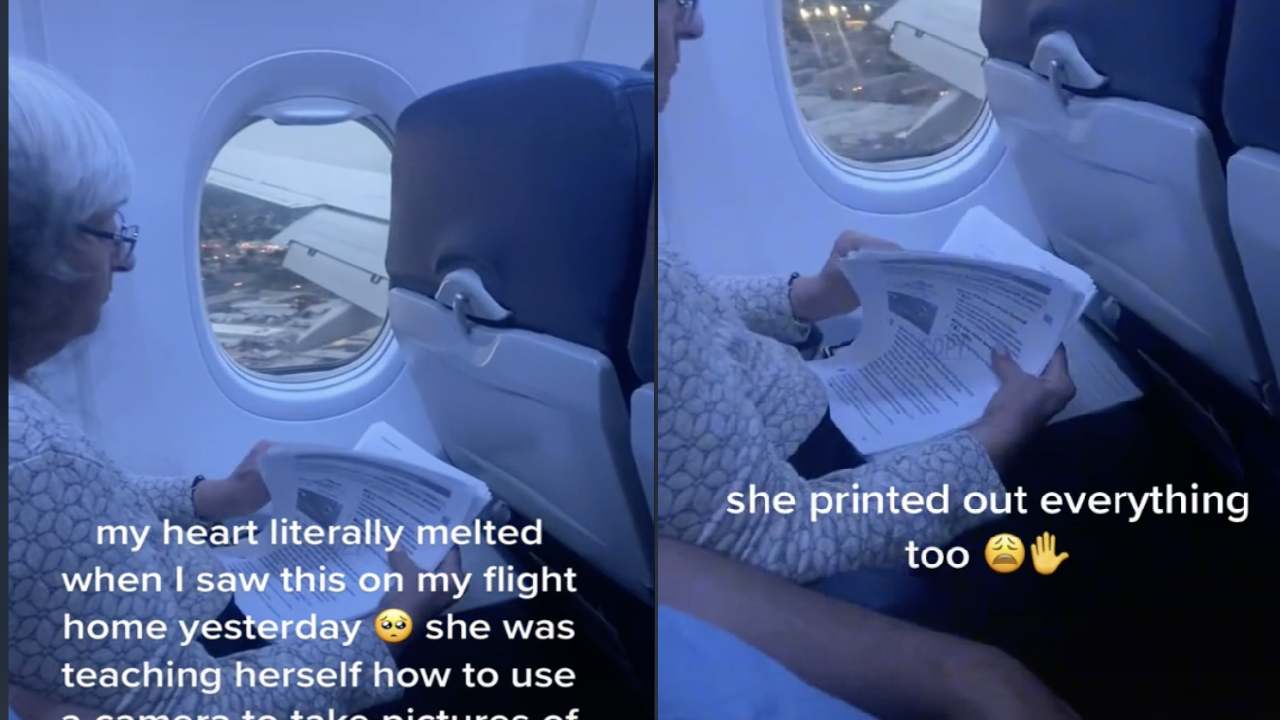  "So precious": Woman captures an elderly passengers sweet moment