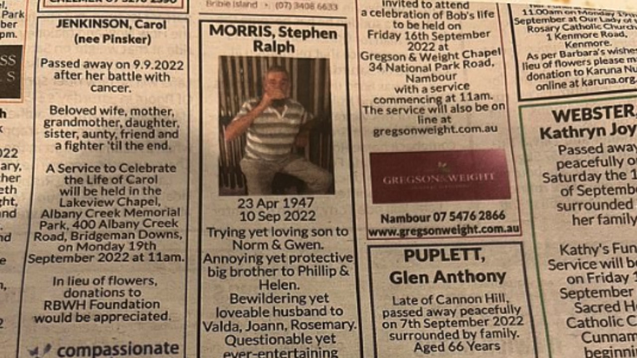 "Bewildering yet loveable" man farewelled in hilarious obituary