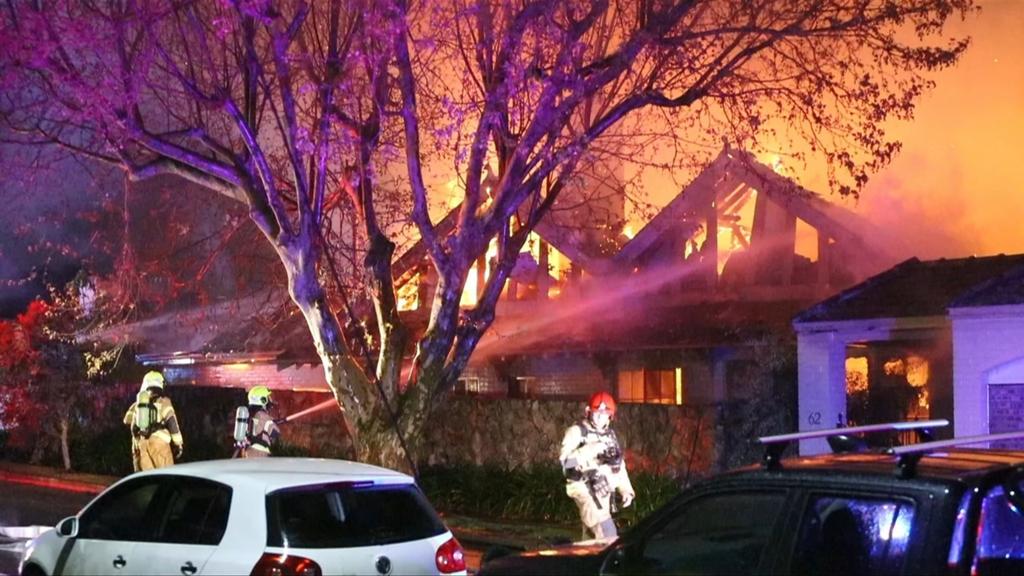 Sydney mega-mansion destroyed by fire