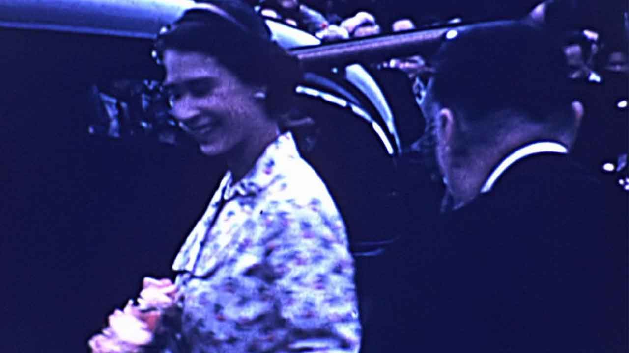 Rare footage of Queen Elizabeth II shown for first time