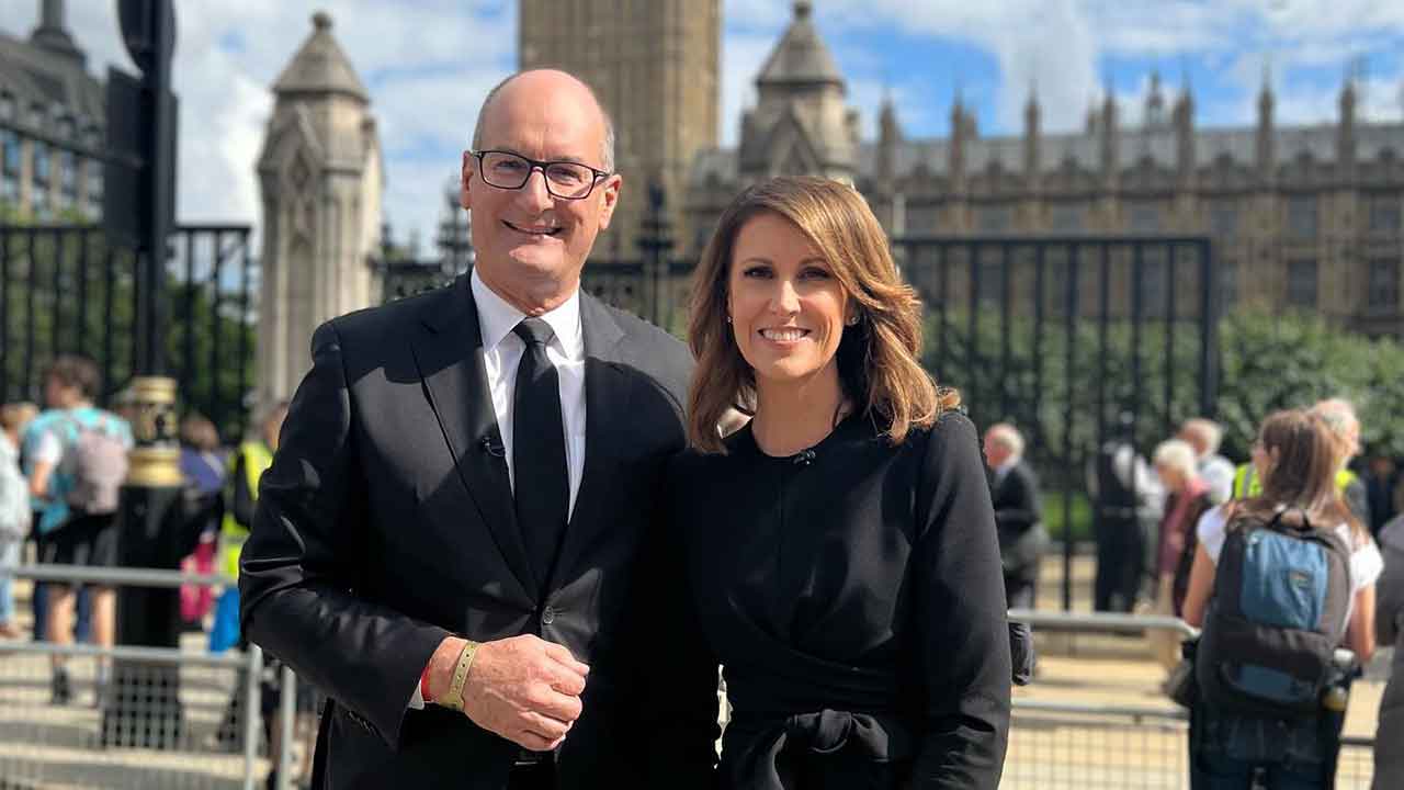 Nat Barr and Kochie share behind-the-scenes look at covering the Queen’s funeral