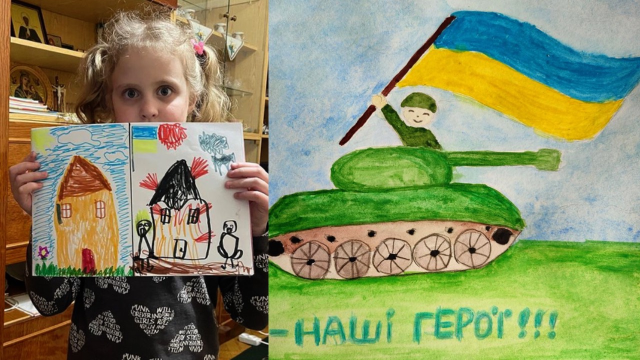 Whether in war-torn Ukraine, Laos or Spain, kids have felt compelled to pick up crayons and put their experiences to paper
