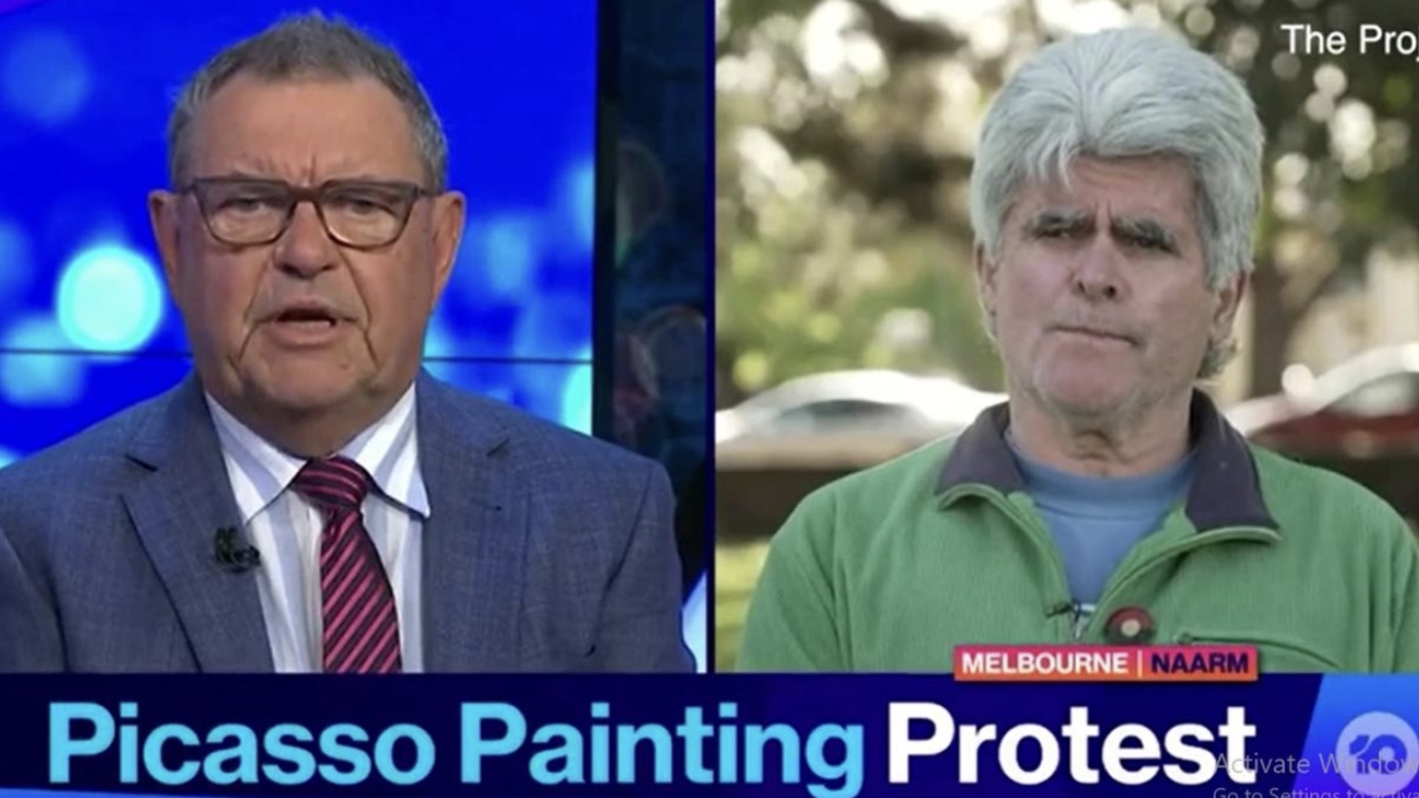 Steve Price clashes with Picasso protestors