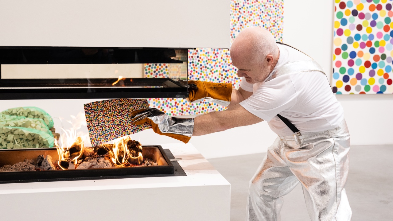 Why a renowned artist is burning his own masterpieces