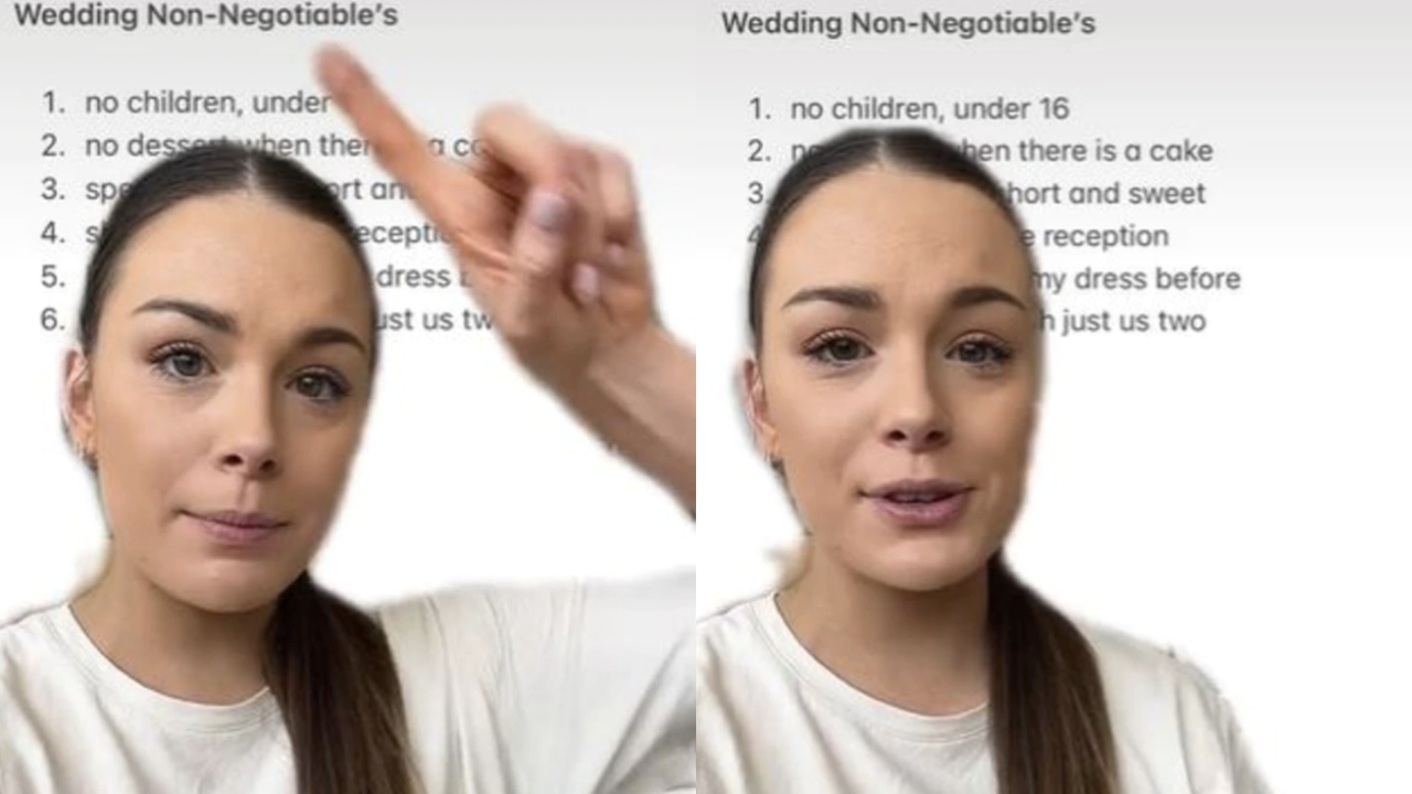 Bride called out for list of “non-negotiables” at wedding