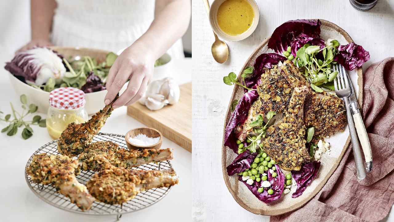 Crumbed Lamb Cutlets with Vegemite