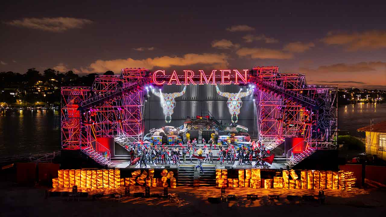 Fireworks, motorbikes and opera: Carmen on Cockatoo Island review