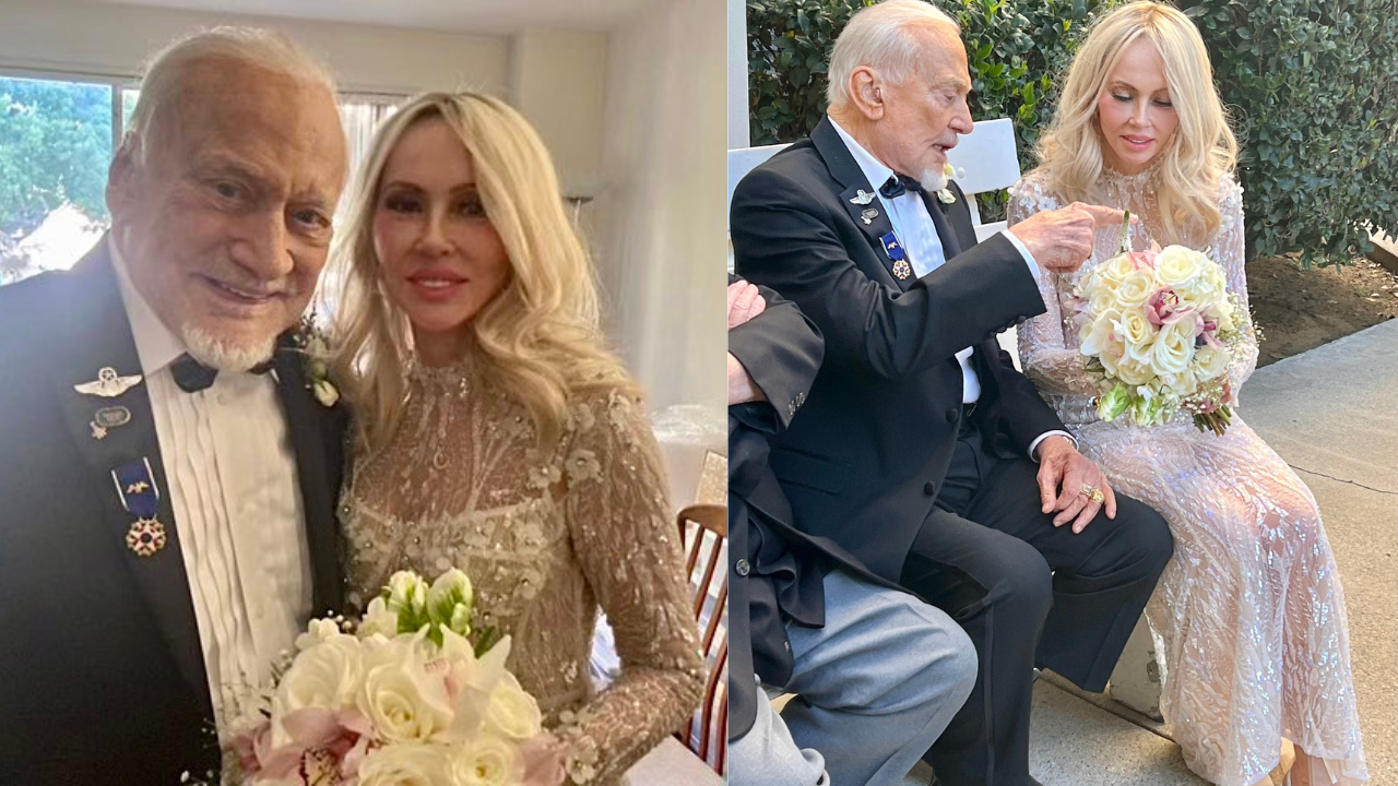 Buzz Aldrin ties the knot on his 93rd birthday