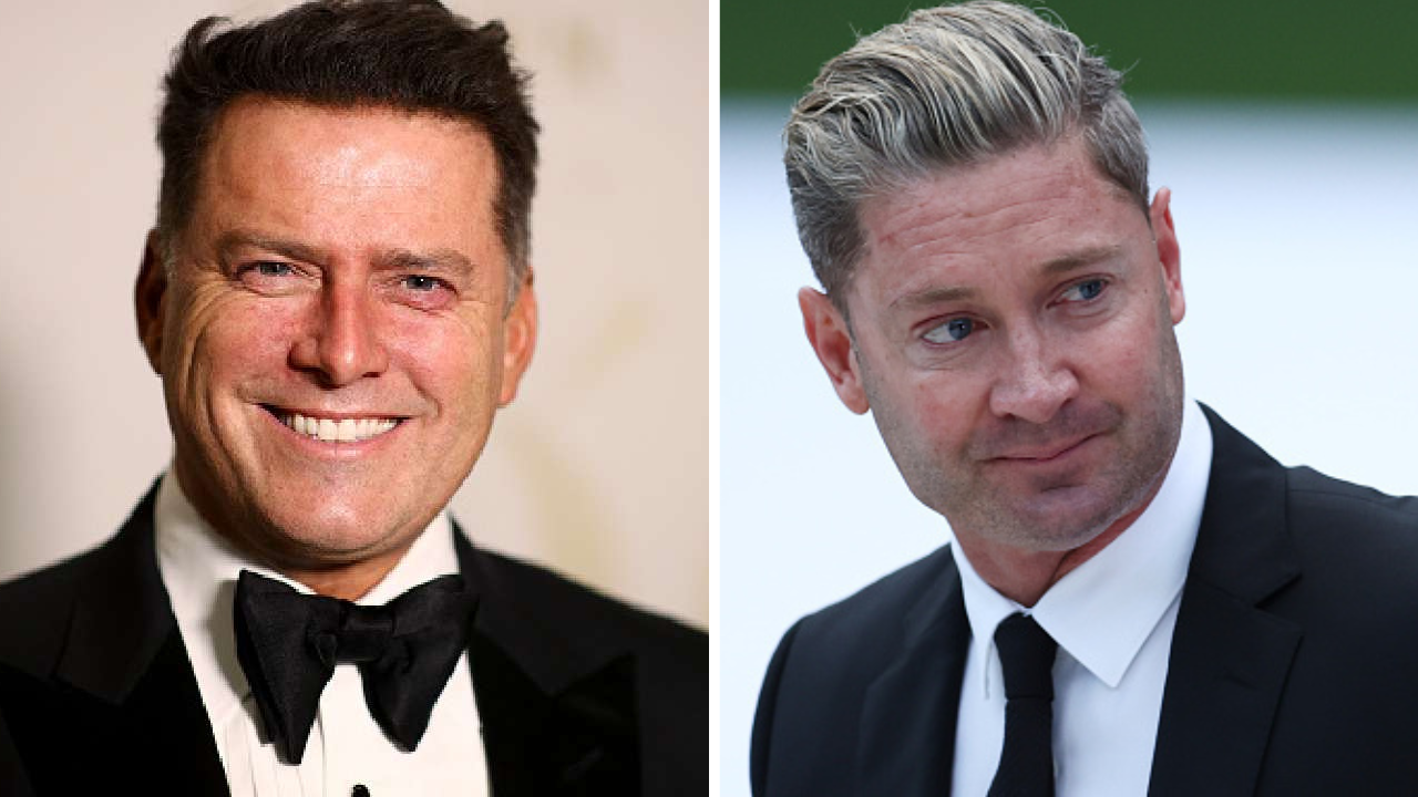 Karl Stefanovic and Michael Clarke caught in public scuffle over cheating claims