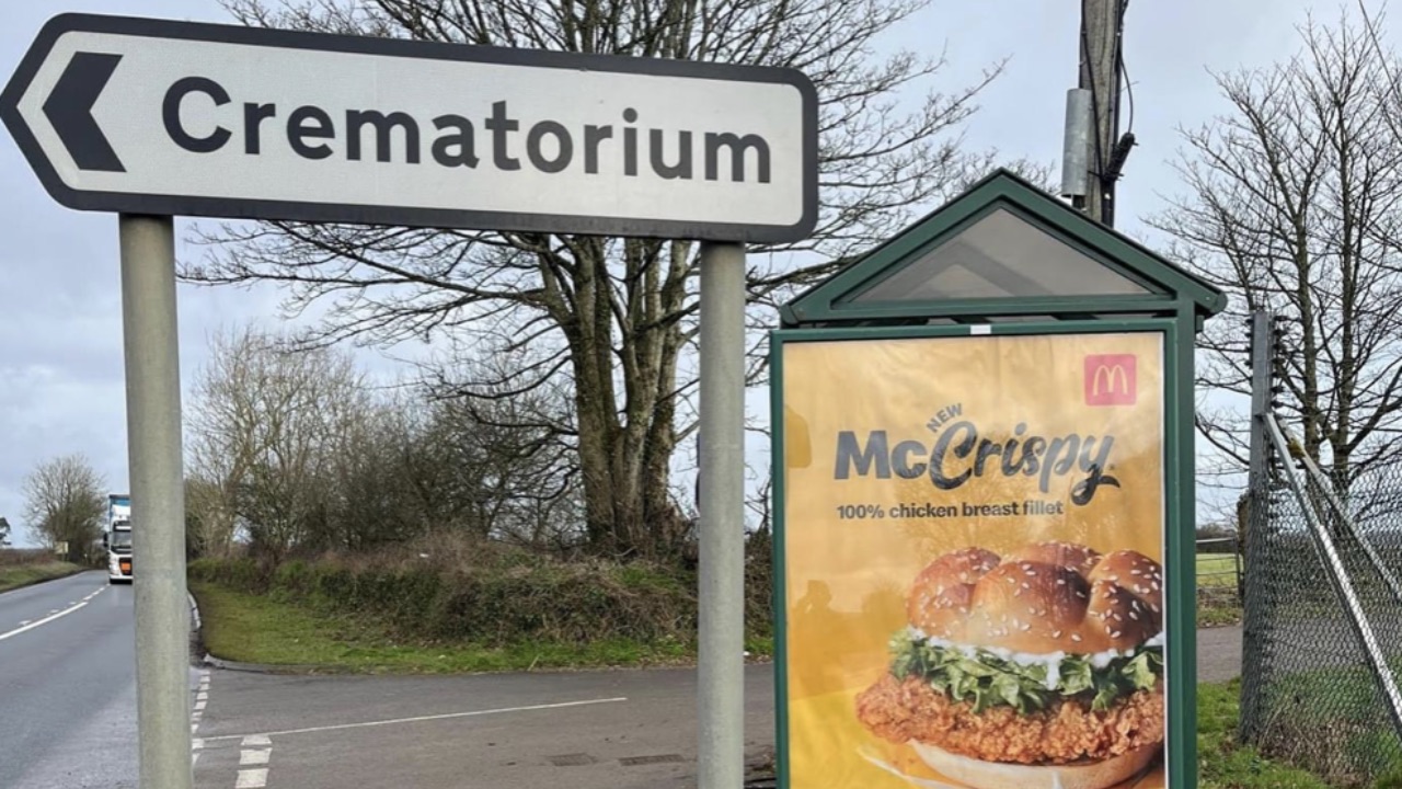"I'm lovin' it": McDonald's face public outcry over unfortunately placed ad