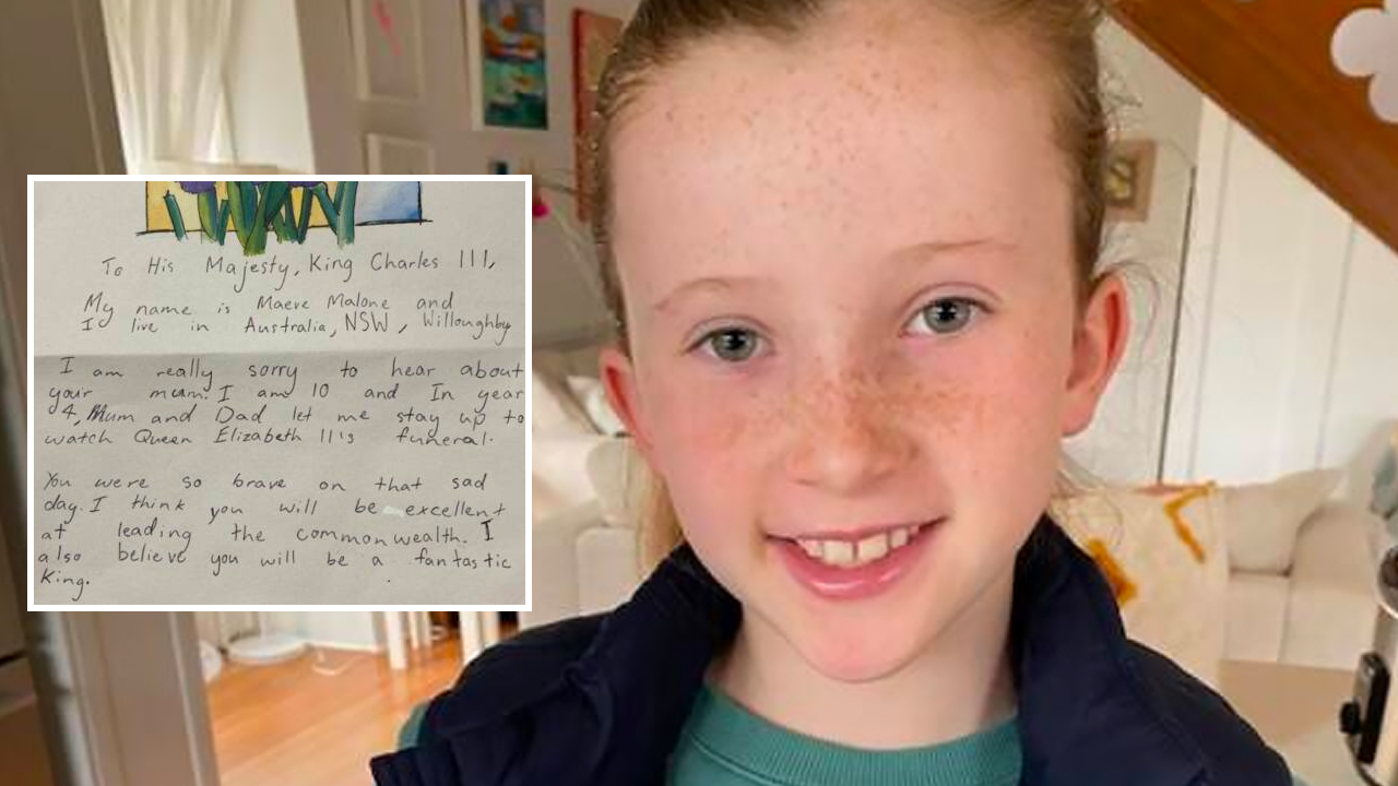 Young girl who penned heartfelt letter to King Charles is floored by response