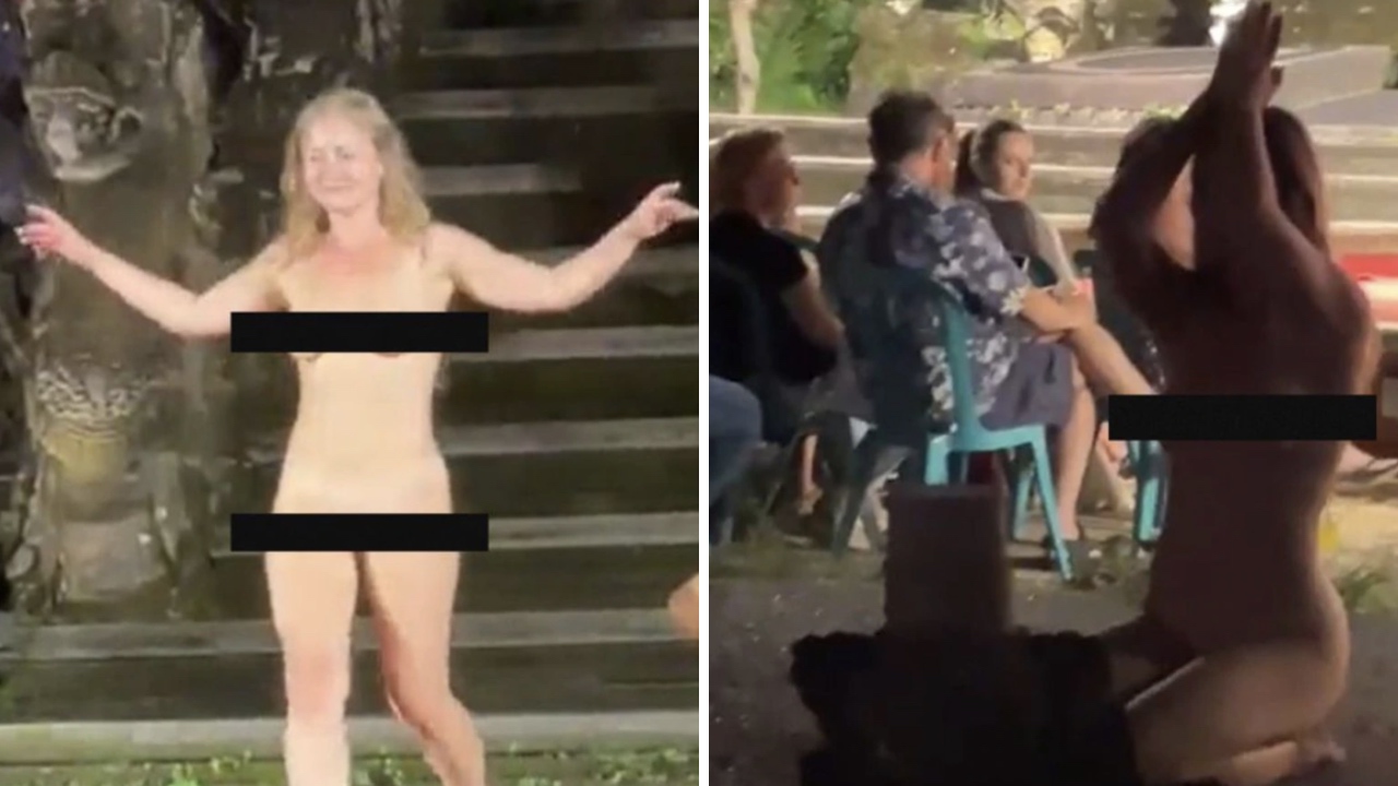 Tourist jailed over nude stunt at Bali temple