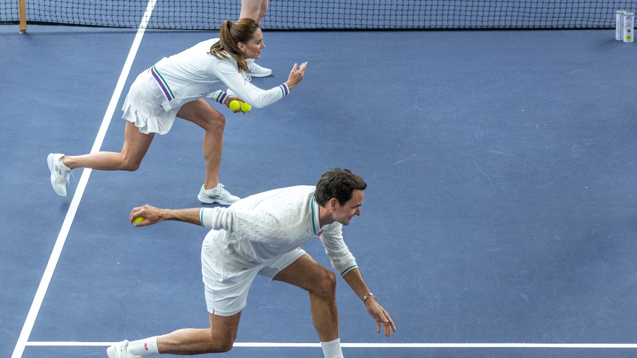 Kate Middleton takes on Roger Federer in astounding match