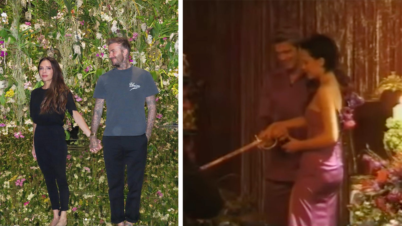 Victoria Beckham shares rare footage of wedding with David