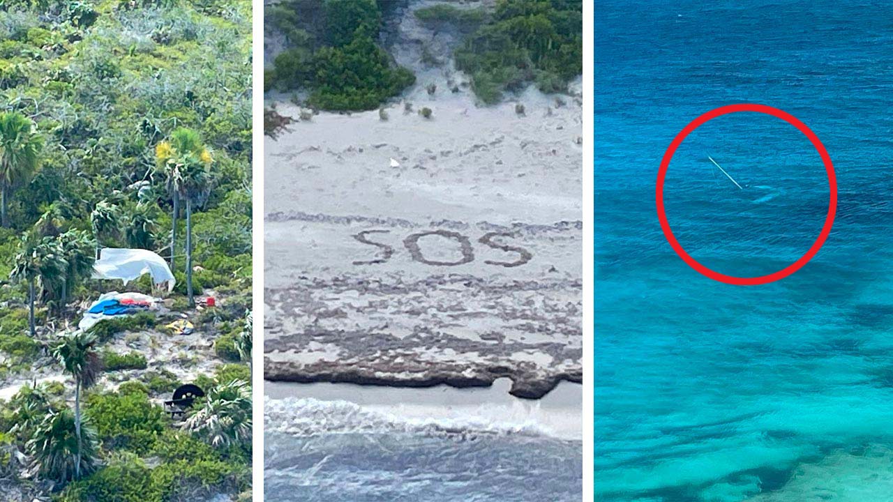 64-year-old man saved after crafting SOS symbol on remote island
