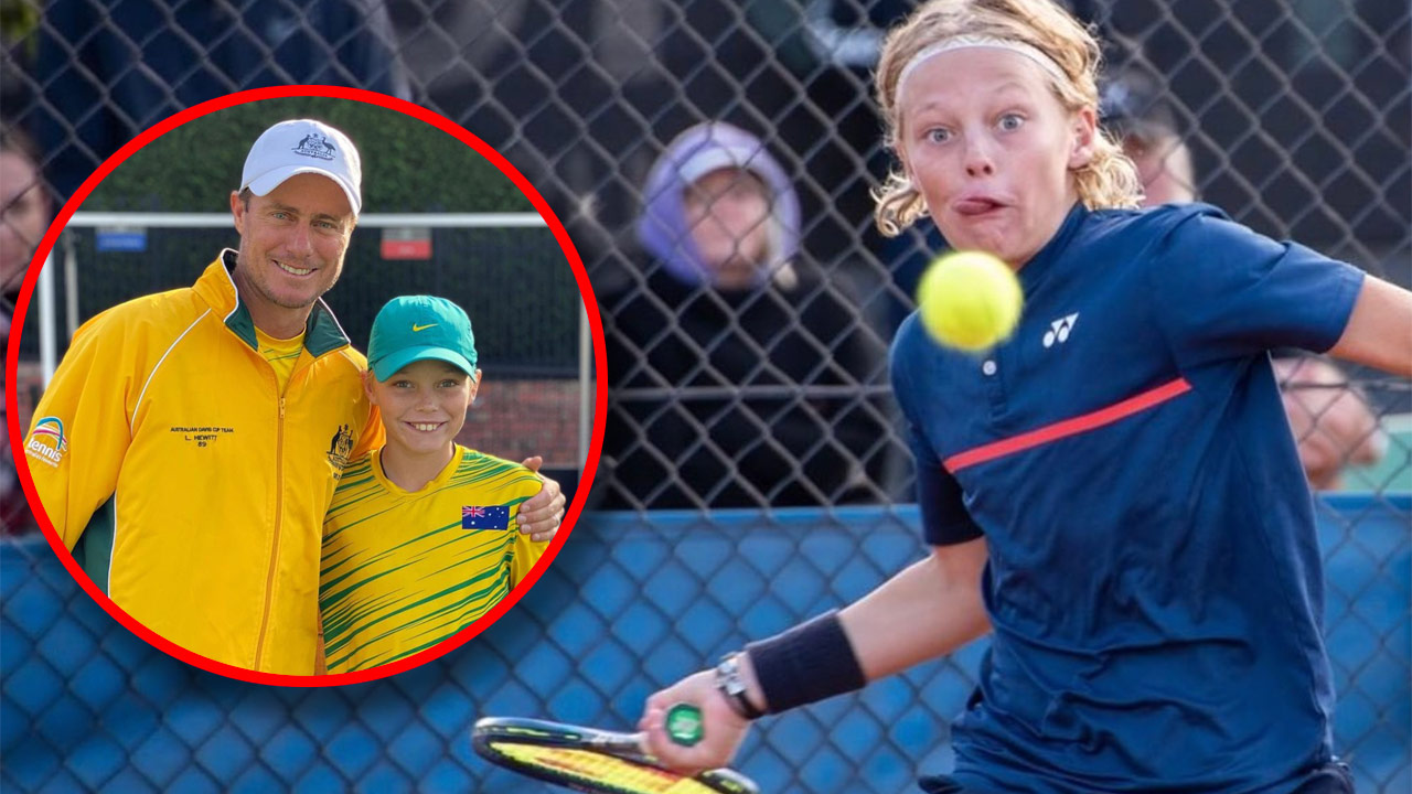 Bec and Lleyton Hewitt's son on track for Aussie Open