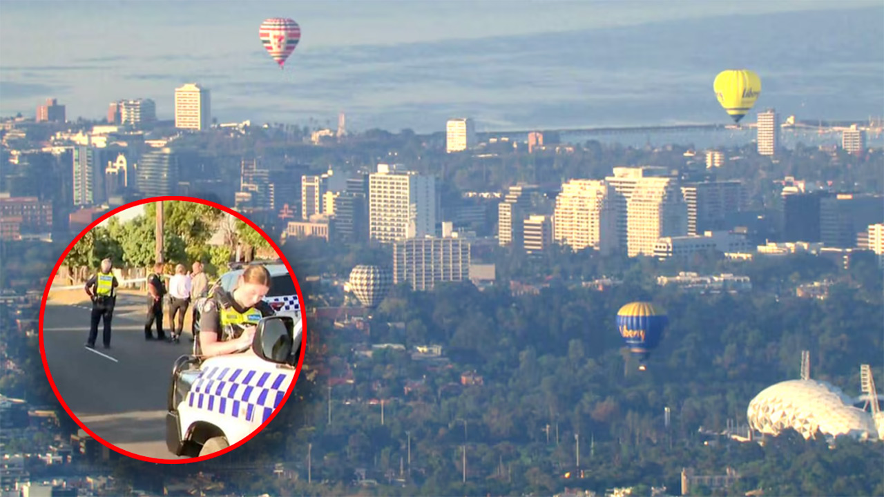 Man dies after falling from hot air balloon over Melbourne