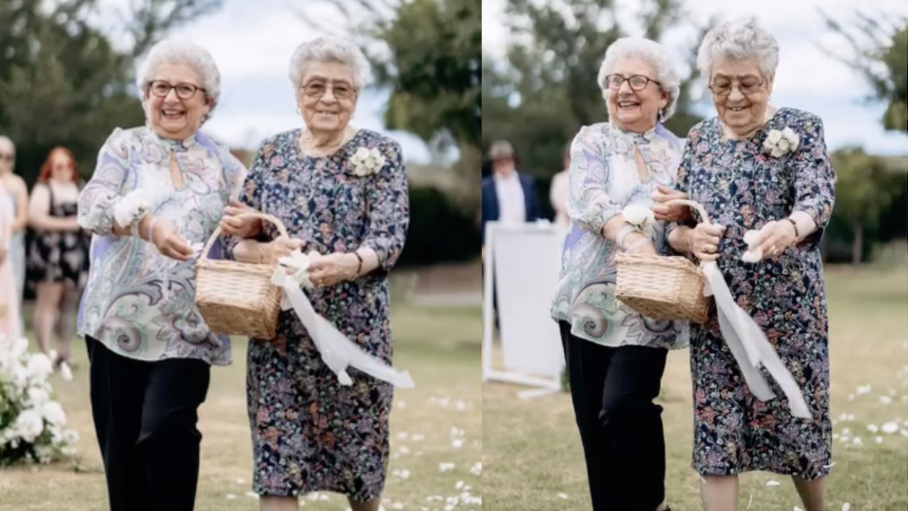 "Flower grannies" at their grandkids' wedding go viral