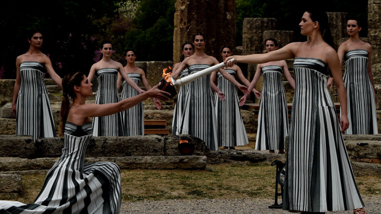 Olympic flame is lit at birthplace of ancient games