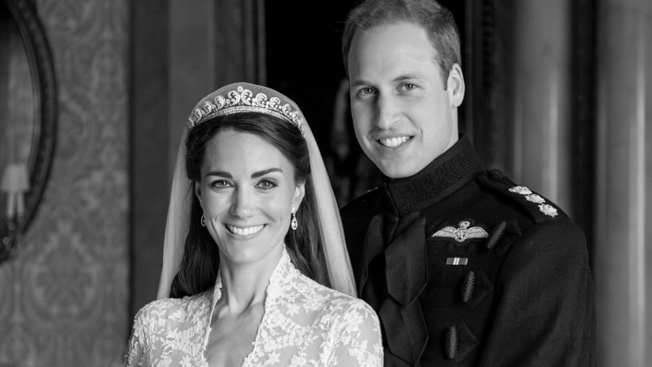 William and Kate share previously unseen wedding photo