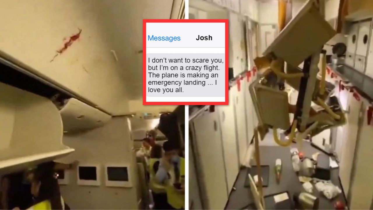 Singapore airline passenger's emotional text mid-turbulence