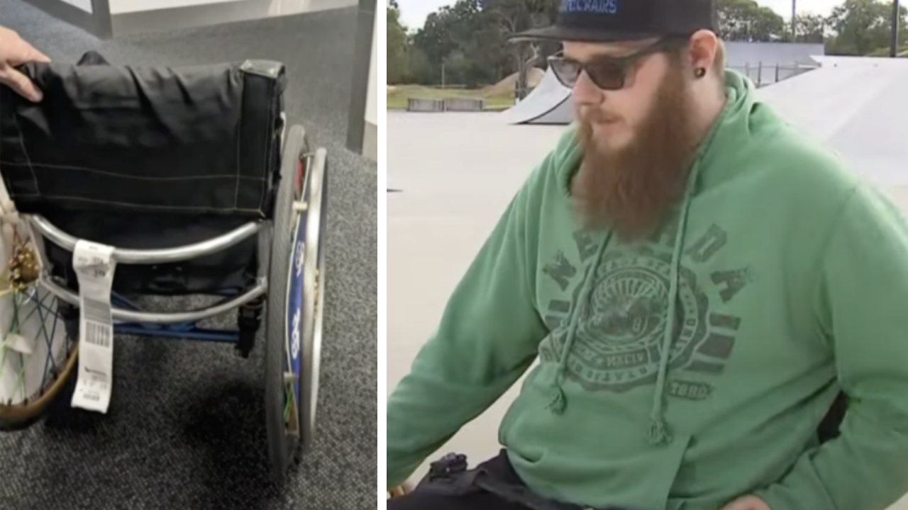 Disabled man slams Qantas after they damaged his wheelchair