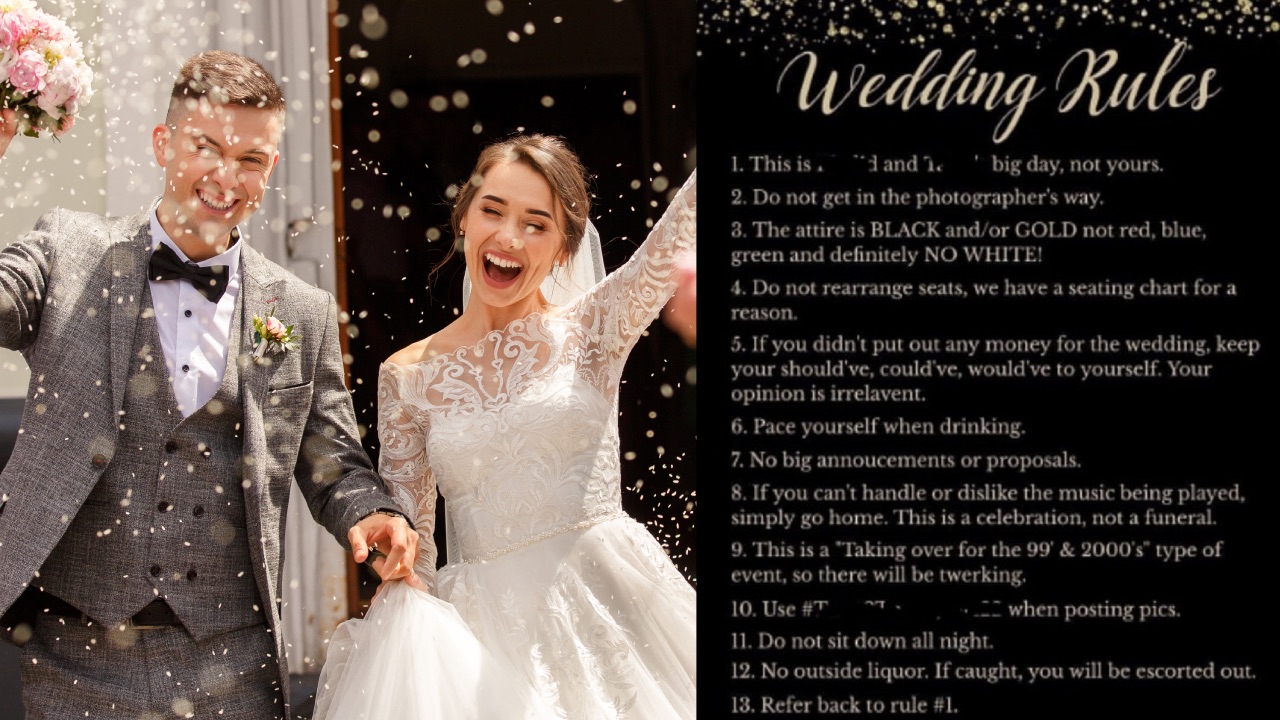 “Too chaotic for me”: Bride and groom slammed for “unreasonable” wedding rules