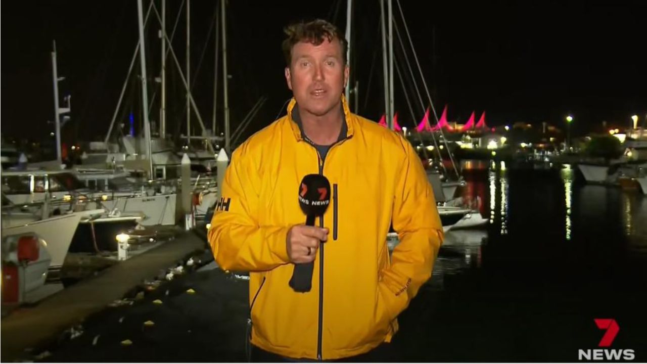 Axed weatherman's blunt farewell message live on-air