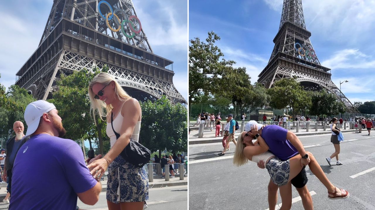 Olympian proposes in the City of Love