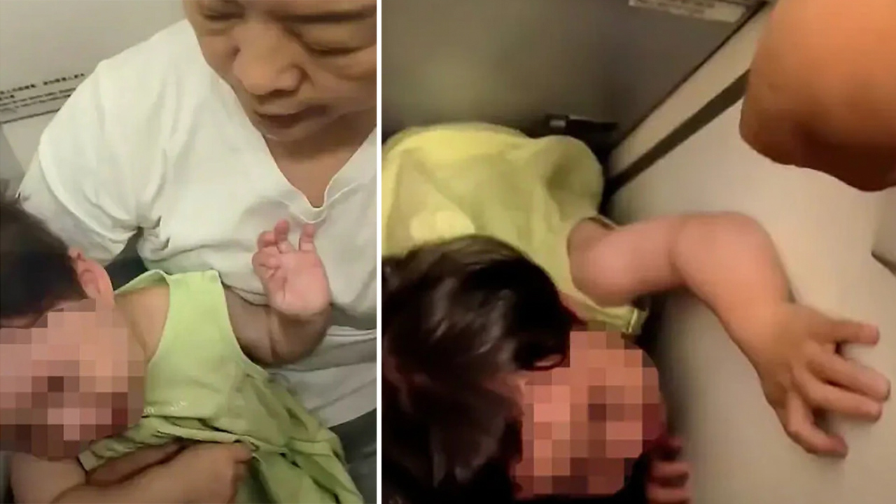 Strangers lock toddler in plane bathroom to stop her tantrums