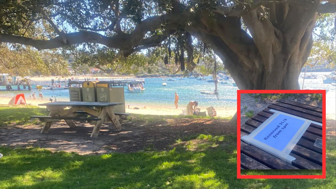 Residents slam "entitled" picnic table act at popular beach